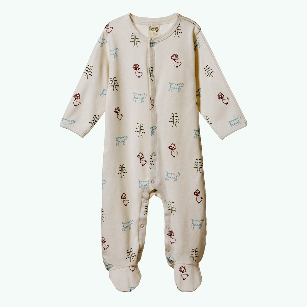 Cotton Stretch and Grow - Nature Baby Print