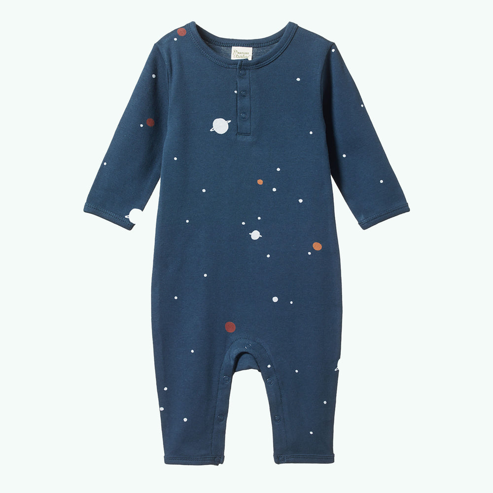 Henley Pajama Suit - Cosmic Print