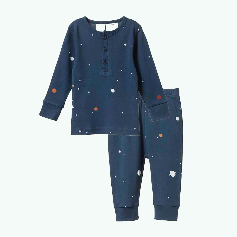 Long Sleeve Pajama Set - Cosmic Print