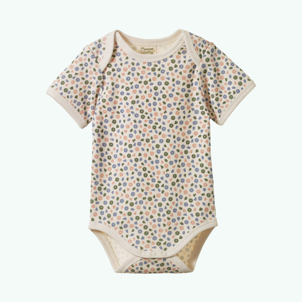 Short Sleeve Bodysuit - Chamomile Blooms Print